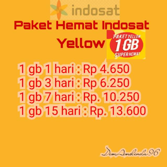 NEW PAKET HEMAT INDOSAT YELLOW