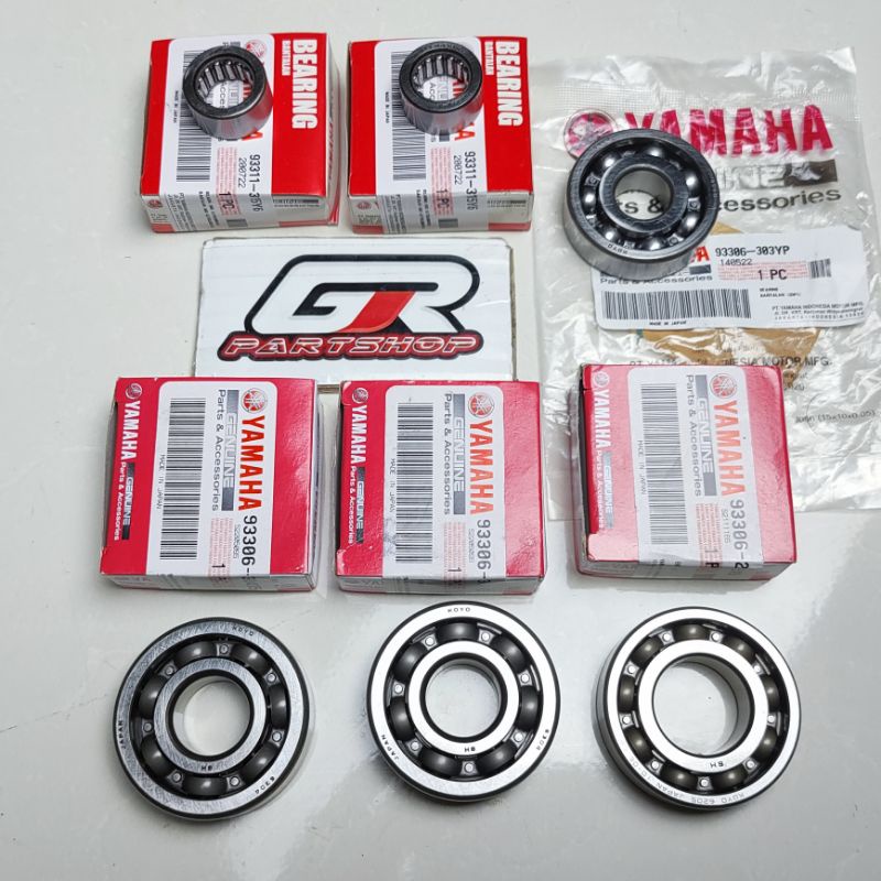 bearing set japan kruk as rasio rx king ori ygp rxking rx-king crankshaft bandul bering klaher laher lahar laker gir gear original yamaha