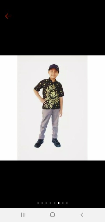Batik Keluarga Motif Prada Matahari,atasan Batik Ayah Anak