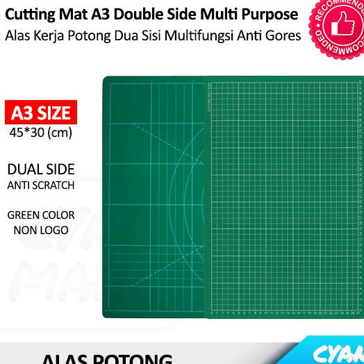 

Cutting Mat Work Pad Alas Kerja Potong Anti Gores DIY Tool Double Side - A3 - NON LOGO