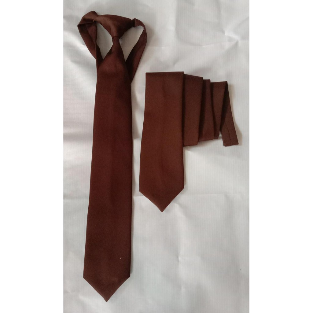 dasi coklat polos panjang