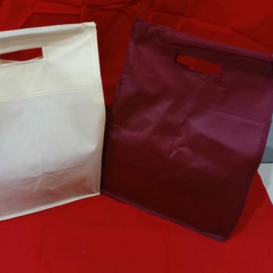 

♗ tas spunbond bahan tebal buat nasi box 25 model bambu isi 12 pcs ✰