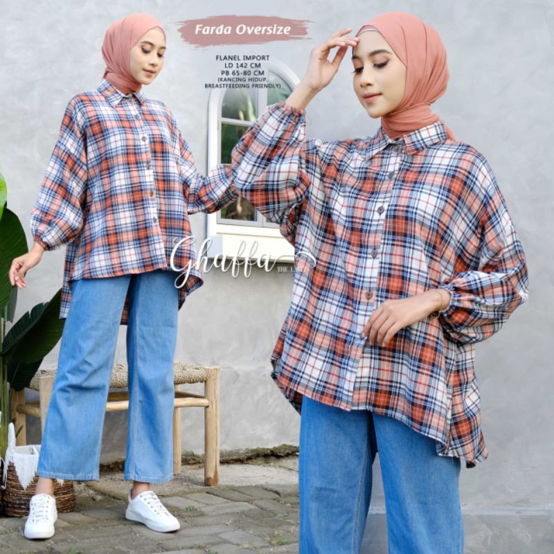 farda oversize kemeja wanita by ghaffa label