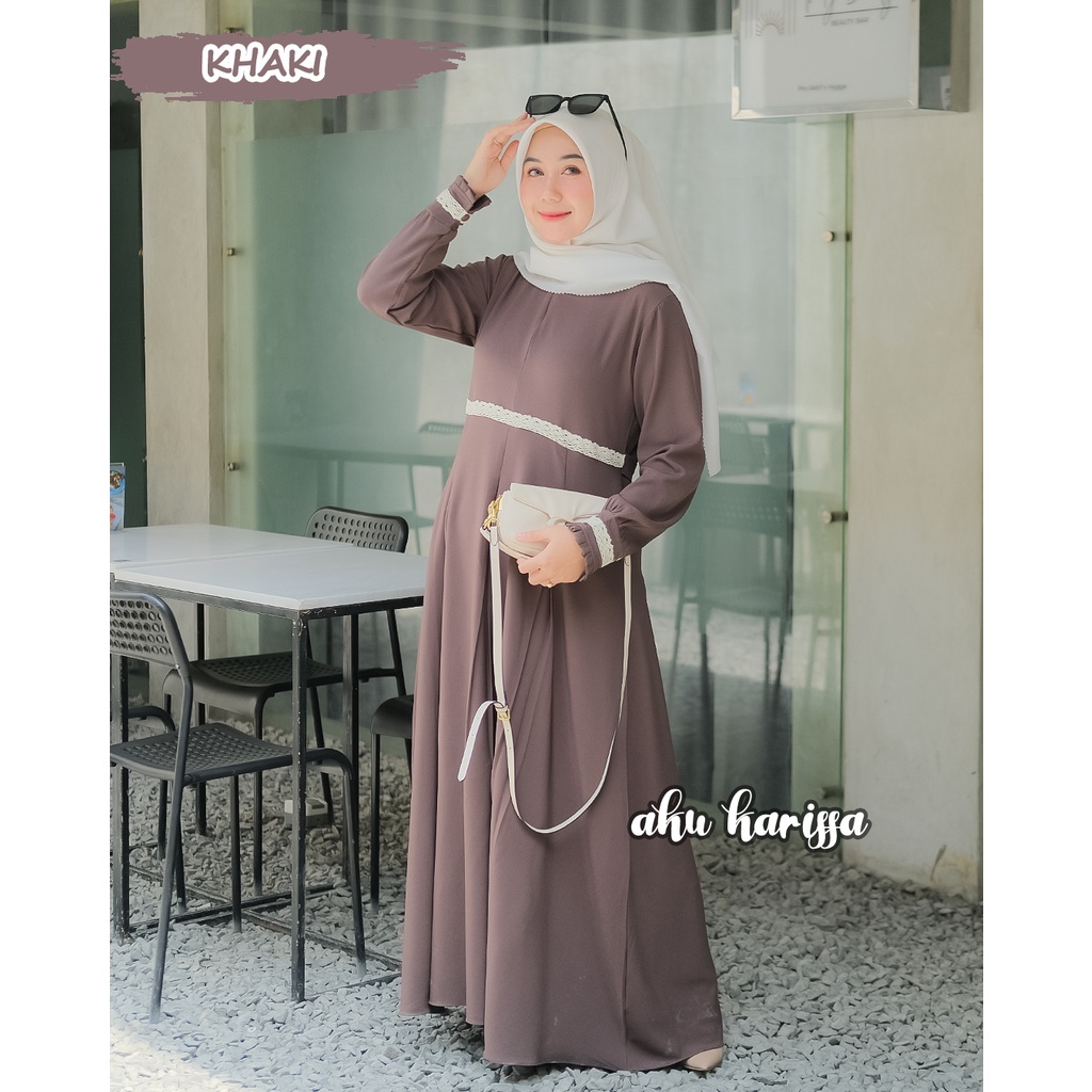 Gamis Aku Karissa Terbaru Lavina Dress - Gamis Renda