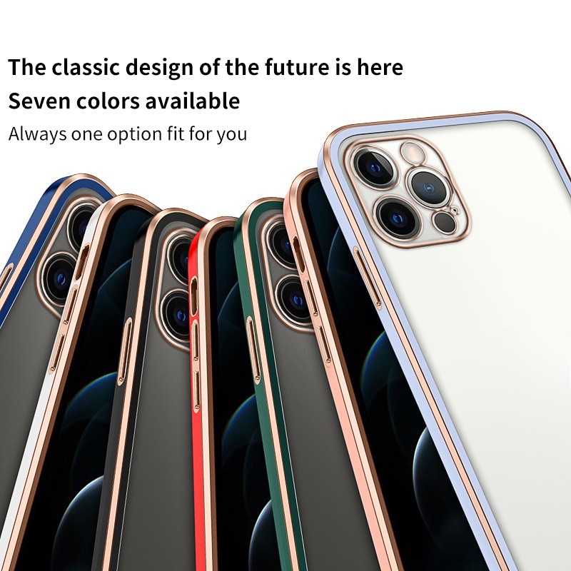 IPHONE Casing Ponsel Silikon Cair Kompatibel Dengan Iphone14 11 12 13 Pro Max X XS Max7Plus8Plus Bening Lembut TPU Plating Bumper Anti Gores Shockproof Pelindung Case Cover