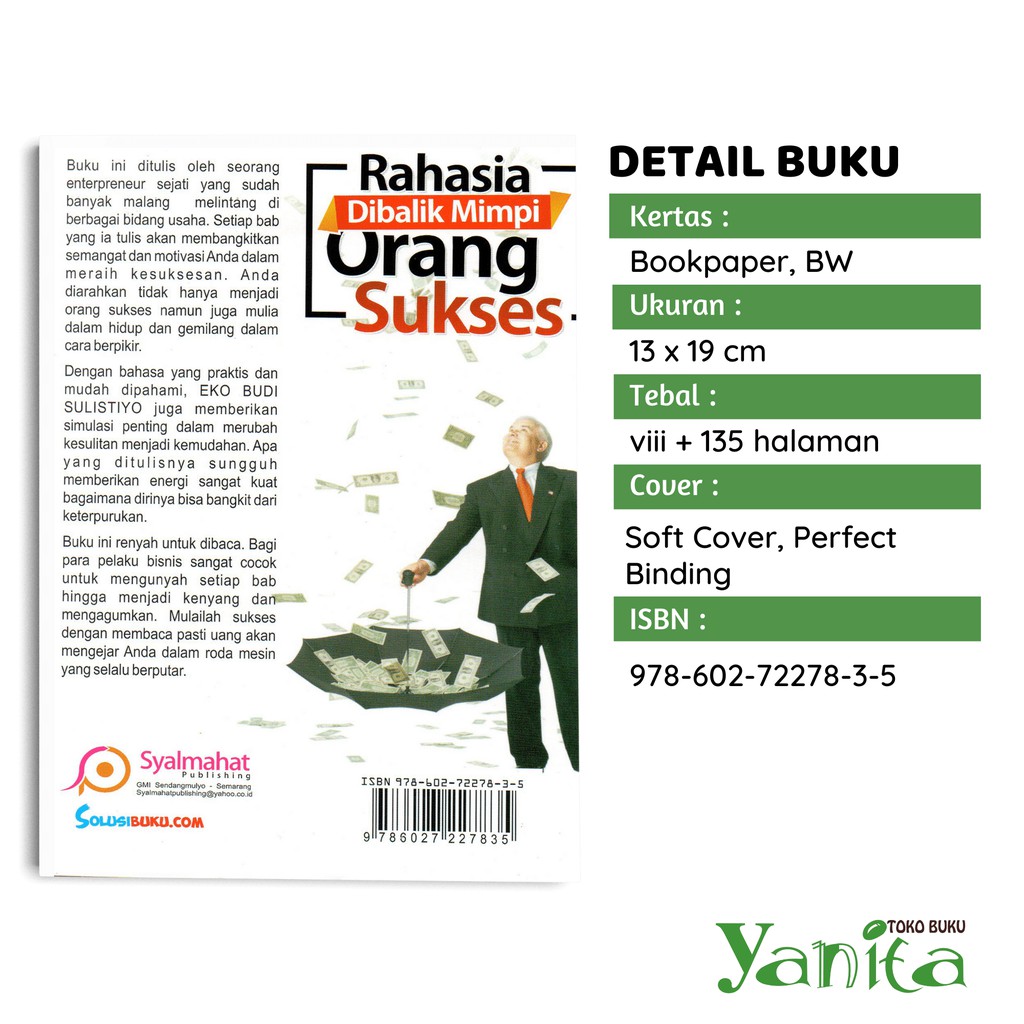 Syalmahat Publishing Buku Motivasi Pengembangan Diri Inspirasi Rahasia Dibalik Mimpi Orang Sukses-2