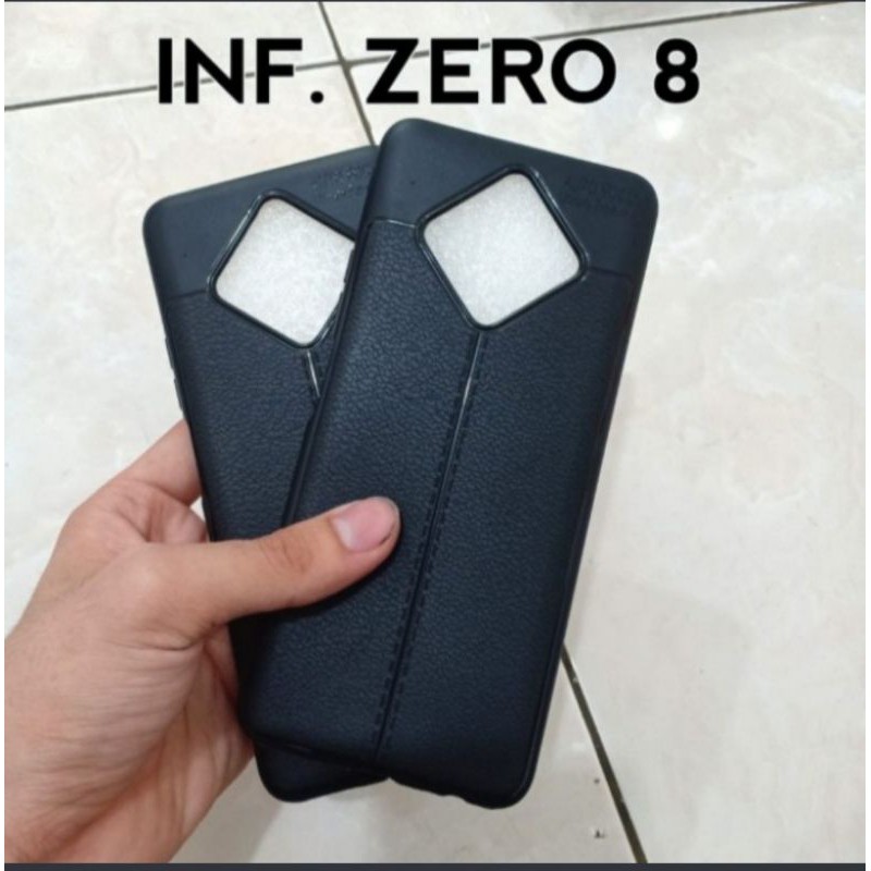 Infinix Zero 8 New Auto Focus Carbon Leather Case Silikon