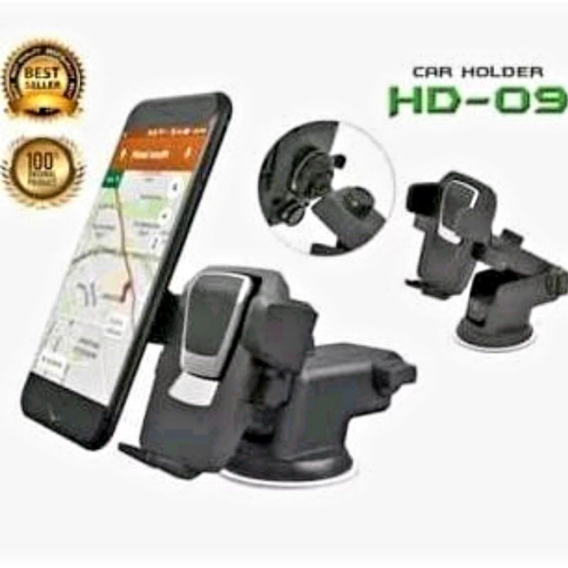 HD09 Car Holder Hp Mobil HD-09 360 Degree Rotation Universal Phone Hd09