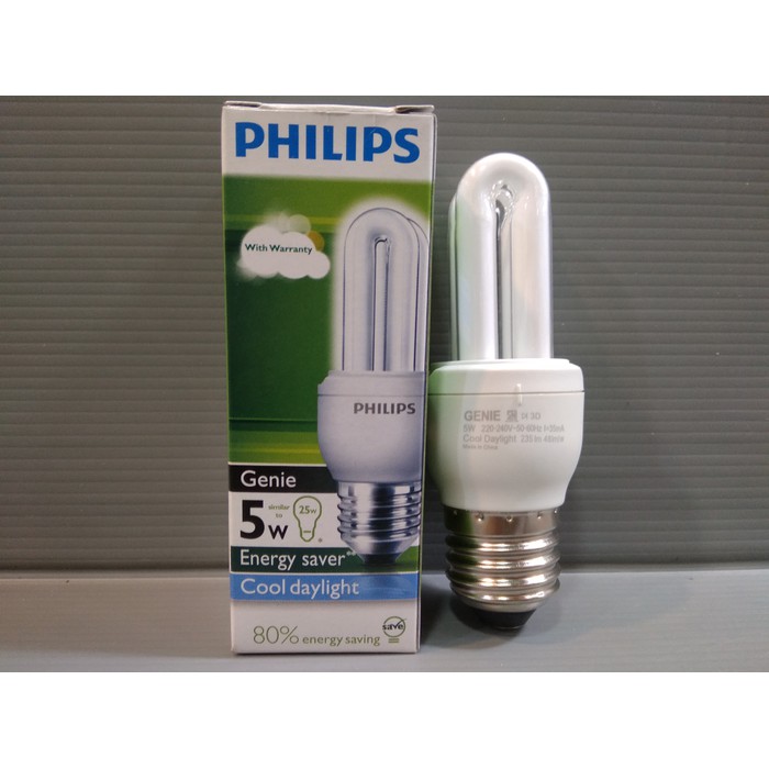 Lampu Philips Genie - 5 Watt 3 jari - CDL CoolDayLIght PUTIH