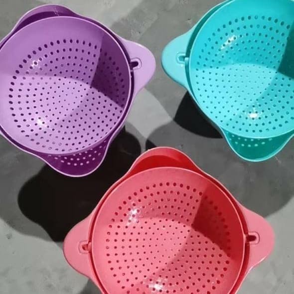 SARINGAN CUCI BUAH SAYUR WADAH BERAS GANDA PUTAR MASAK 2 in 1 KITCHEN DOUBLE SARING WET BASKET FRUIT