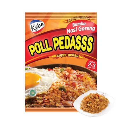 

Kobe Bumbu Nasi Goreng Poll Pedas 4's x 20 gr/ Super Pedas