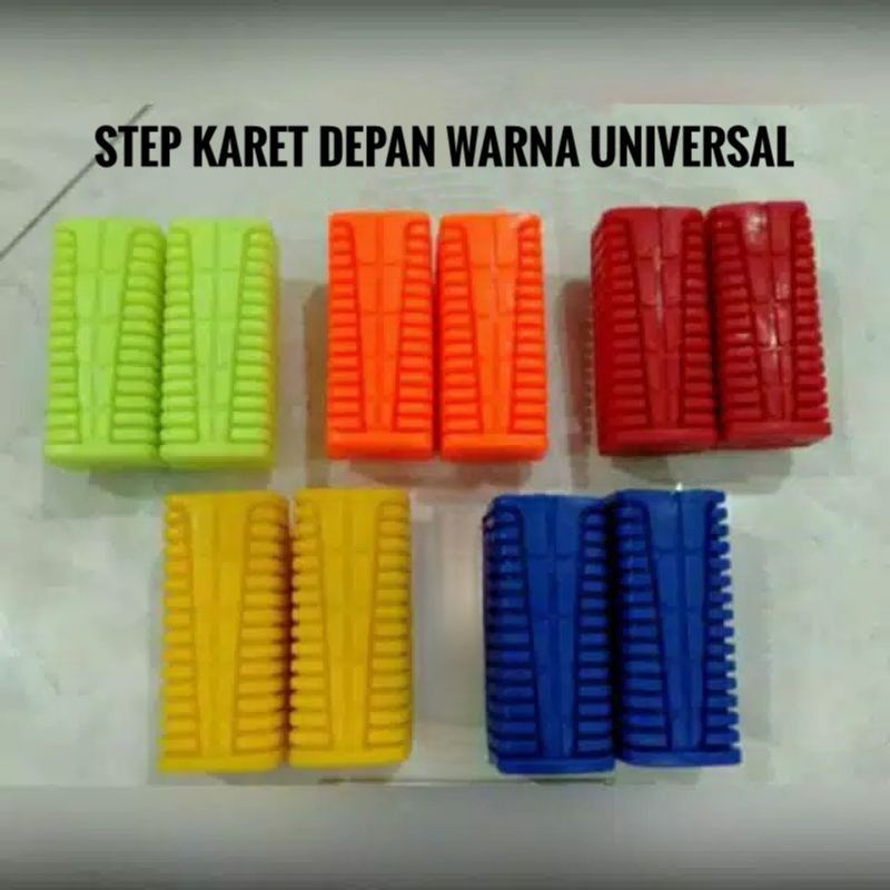 Foot step karet depan warna warni set kiri kanan universal