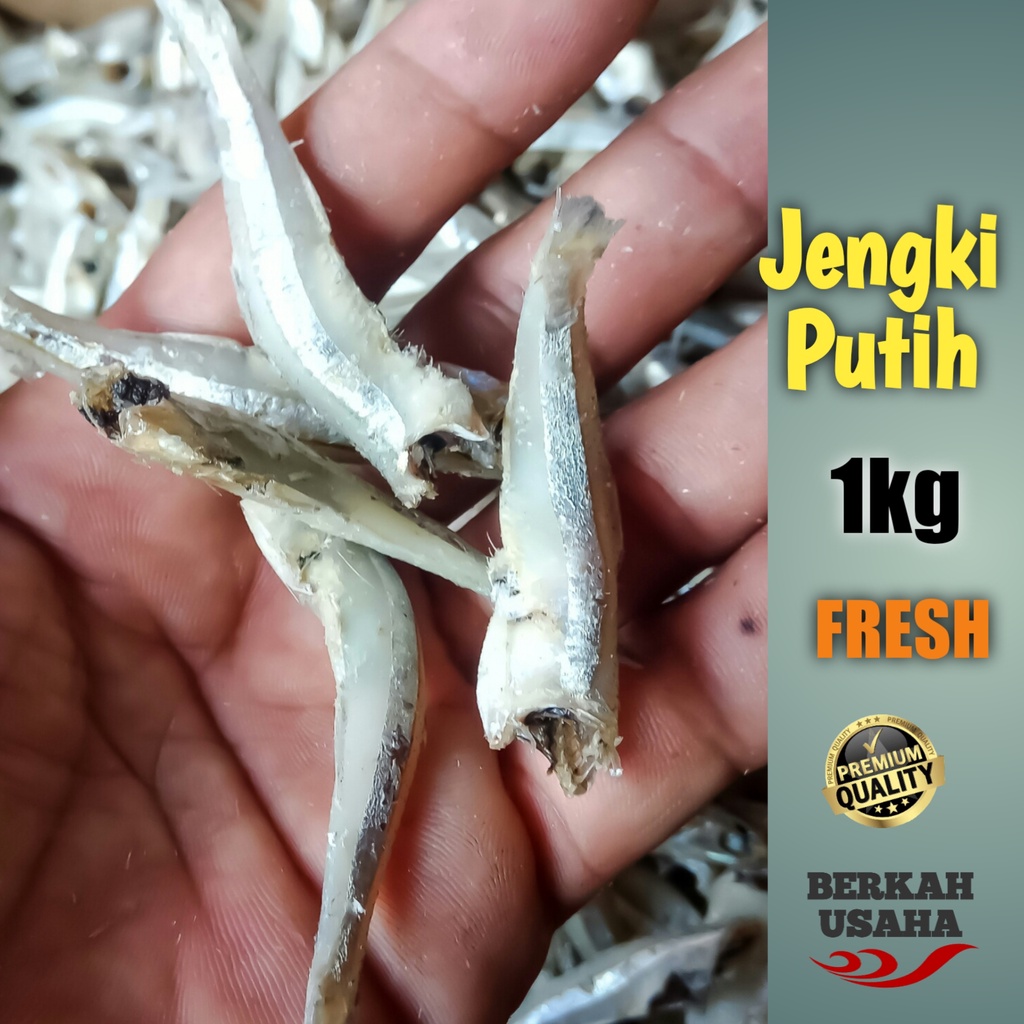 

IKAN ASIN TERI JENGKI PUTIH FRESH 1kg KERING TANPA KEPALA Murah Grosir