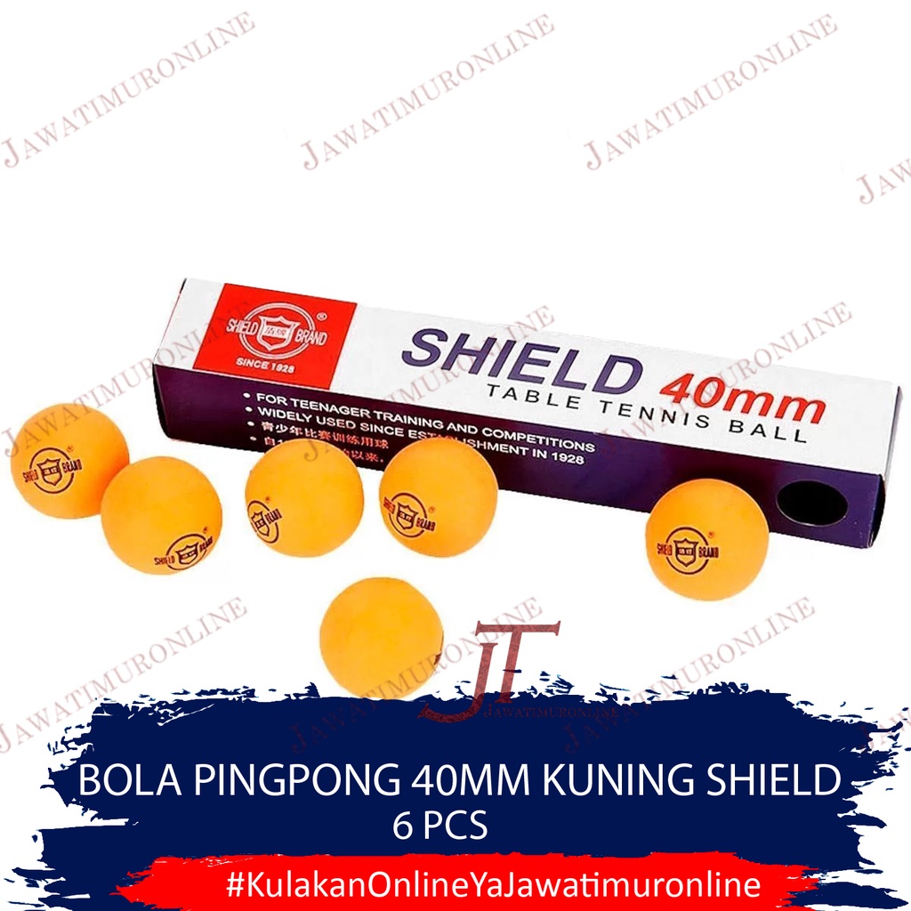 Bola Tennis Meja - Bola PingPong 40mm Shield Kuning - Bola Ping Pong