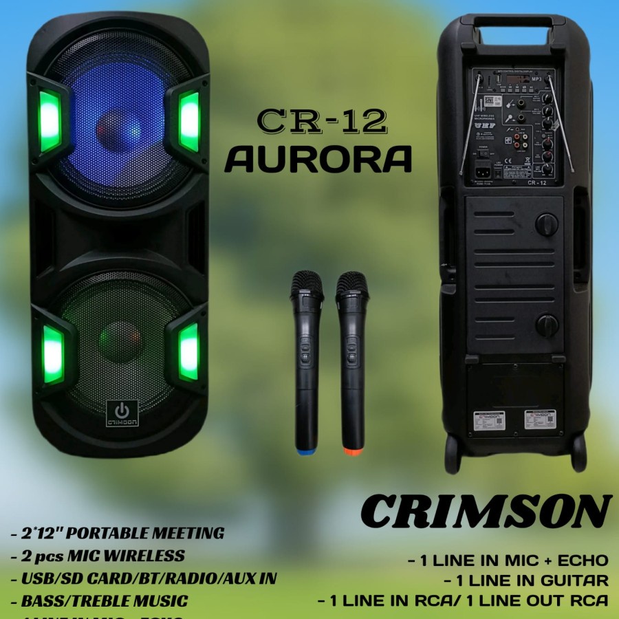 Speaker Portable Crimson CR 12 AURORA CR12 AURORA Bluetooth Original