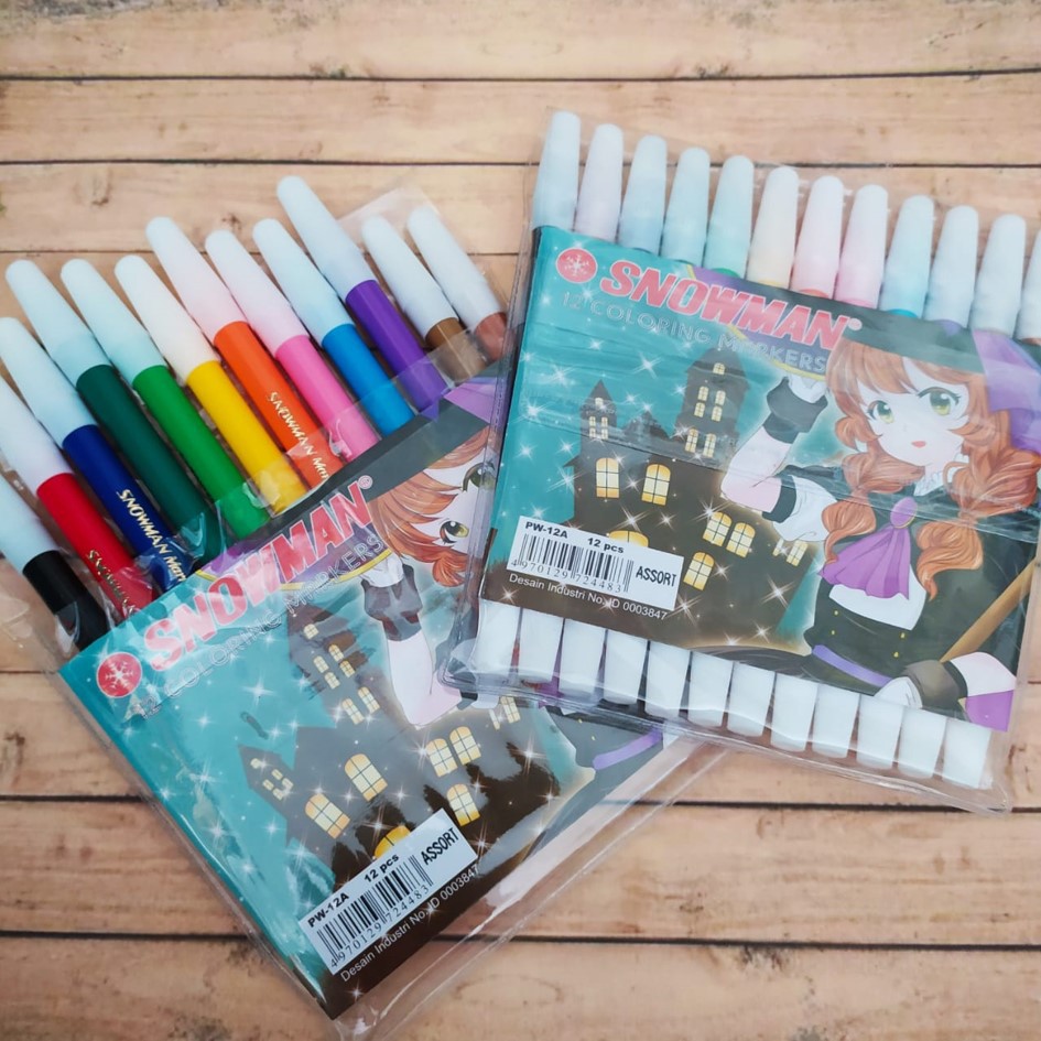 

Spidol Set SNOWMAN 12 warna