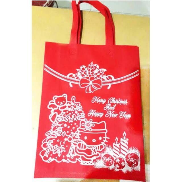 

Tas spunbond natal | goodiebag natalan. FREE SABLON.MINIM 60pcs