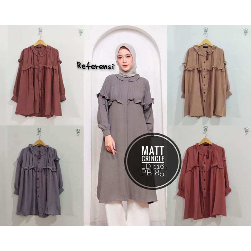 TERBARU..TUNIK MATT CRINCLE BY JEVANNI ORI