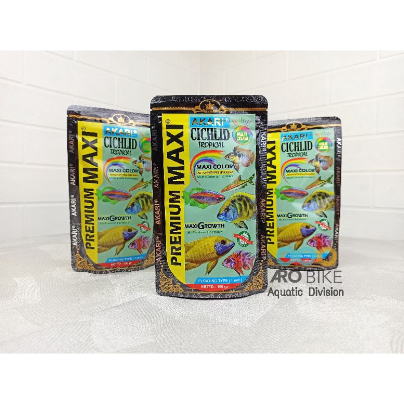 Akari Premium Maxi Cichlid 100Gram. Pelet Akari / Pelet Cichlid /Pelet