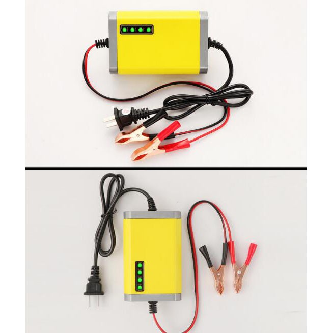 Taffware Charger Aki Motor 12V 2A with LED Indicator - FBC1202D - Yellow