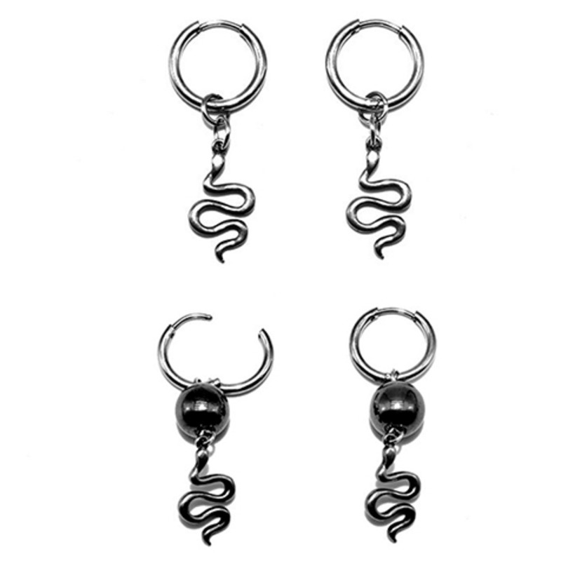 Snake Pendant Earrings Accessories Dark Wind Punk Hip Hop