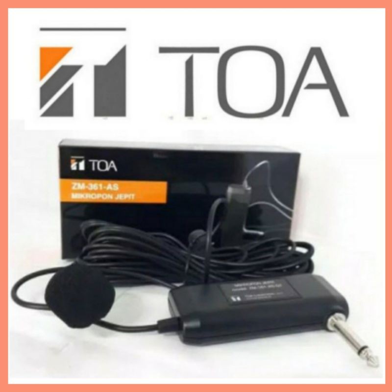 Mic Jepit TOA ZM-361 Microphone Original Toa