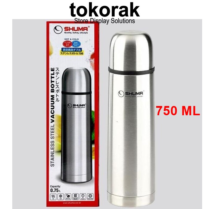 TERMOS AIR PANAS 750 ML STAINLESS - VACUUM BOTTLE SHUMA - BOTOL MINUM