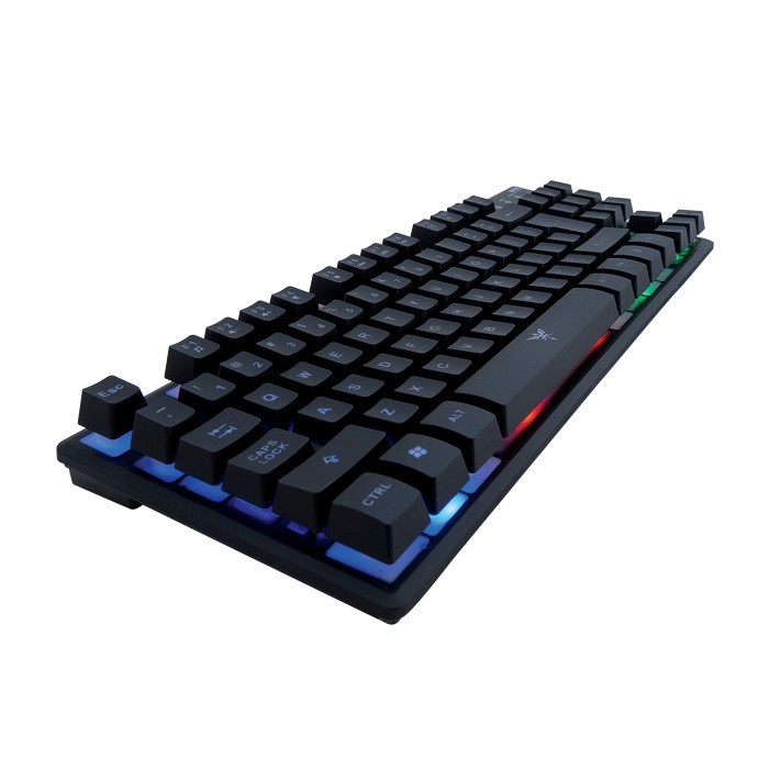 Keyboard gaming nyk wired usb Rainbow Backlight rubber dome 87 key TKL Legion K-01 K01