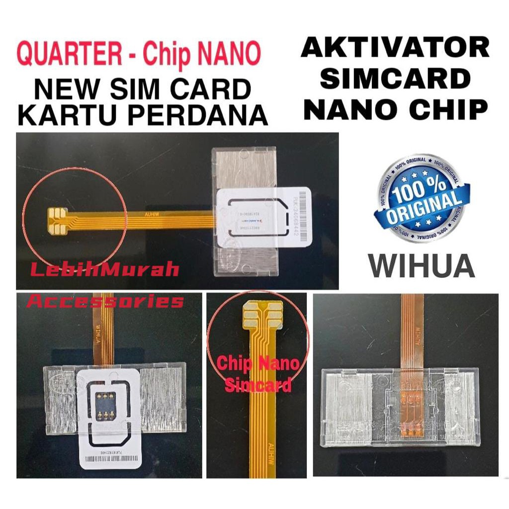 Aktivator Simcard WIHUA Activator Simcard Android Kartu Chip Nano Cangkang Kecil Buat Perdana Baru