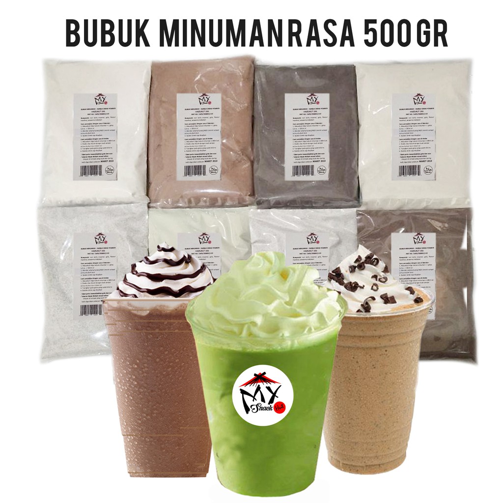 BUBUK MINUMAN RASA 500GR - BUBBLE DRINK FRANCHISE PREMIUM POWDER SERBUK CAPCIN POP ES HOTEL CAFE