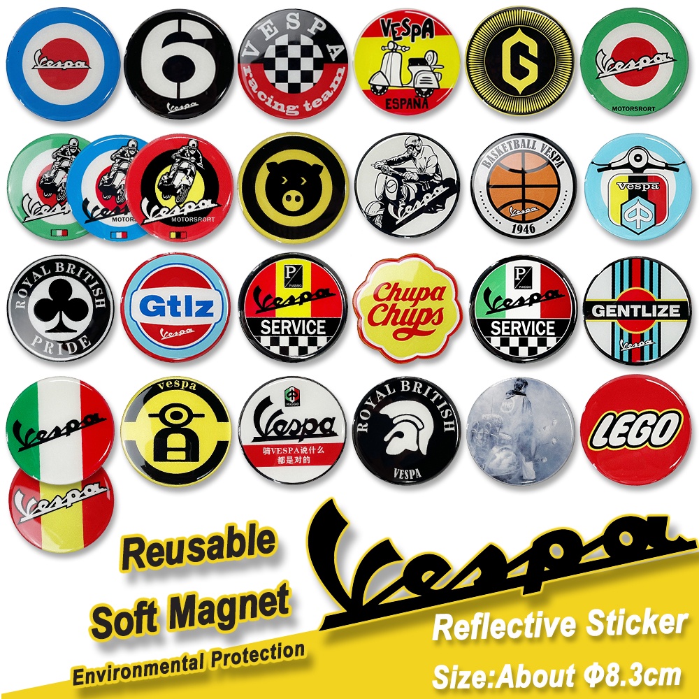 Stiker Magnet Reflektif 3d Dapat Digunakan Kembali Untuk Vespa Gts Gtv Lx Lxv Sprint 50 125 150 200 250 300ie