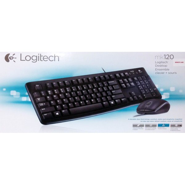 Keyboard Logitech Classic MK120 - K120 Plus B100