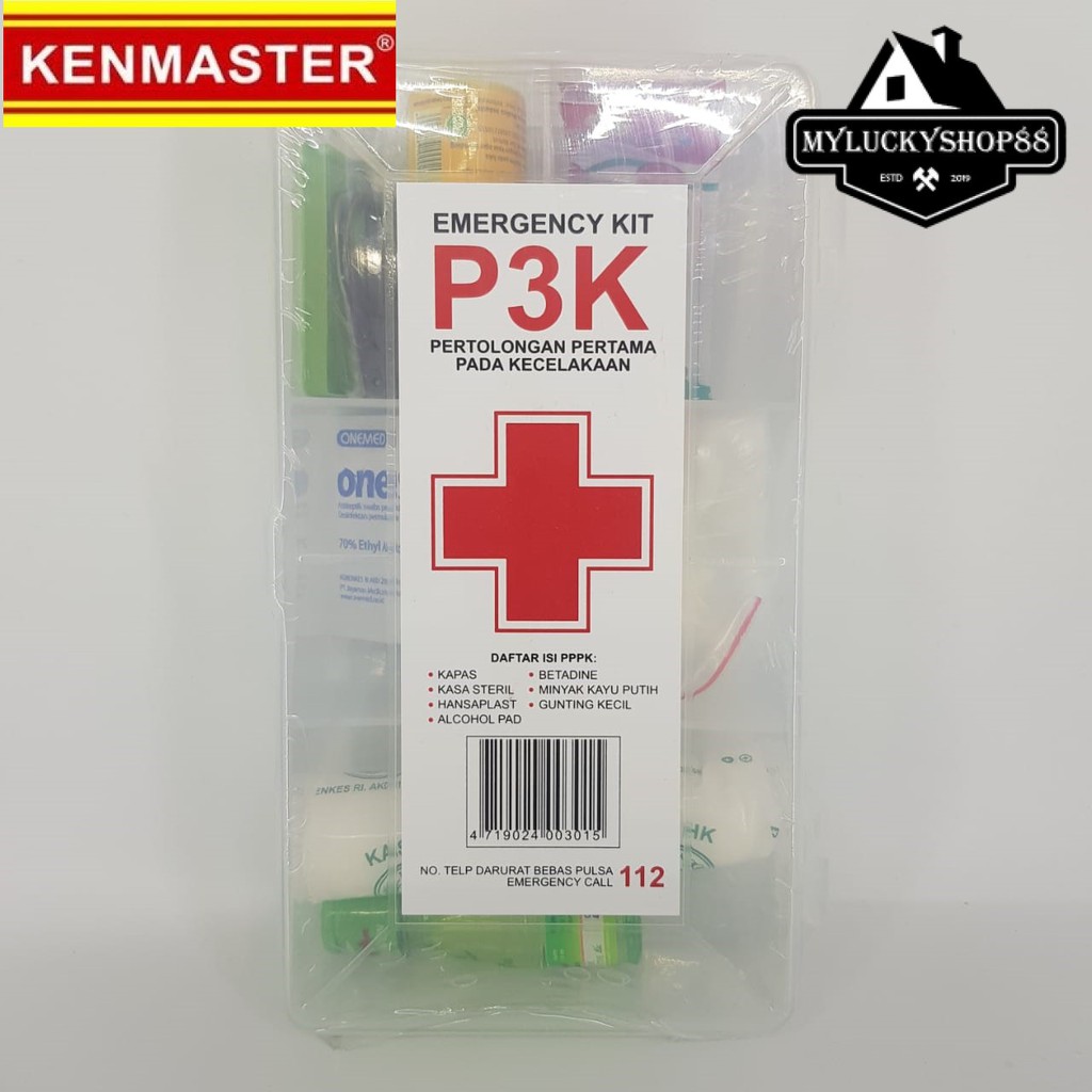 Kenmaster Kotak Obat Obatan P3K Emergency Kit Pertolongan Pertama
