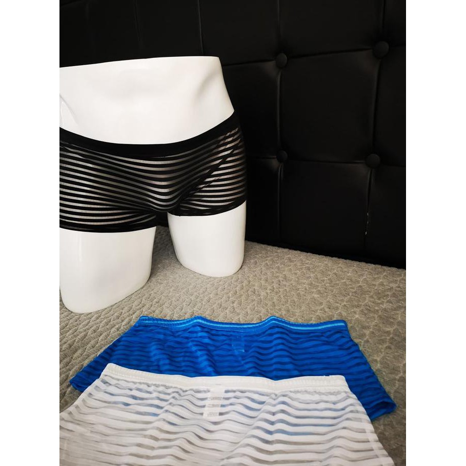 Promo Celana Dalam Pria Sexy, Boxer Brief, Celana Dalam Pria Transparan - Putih, M Berkualitas