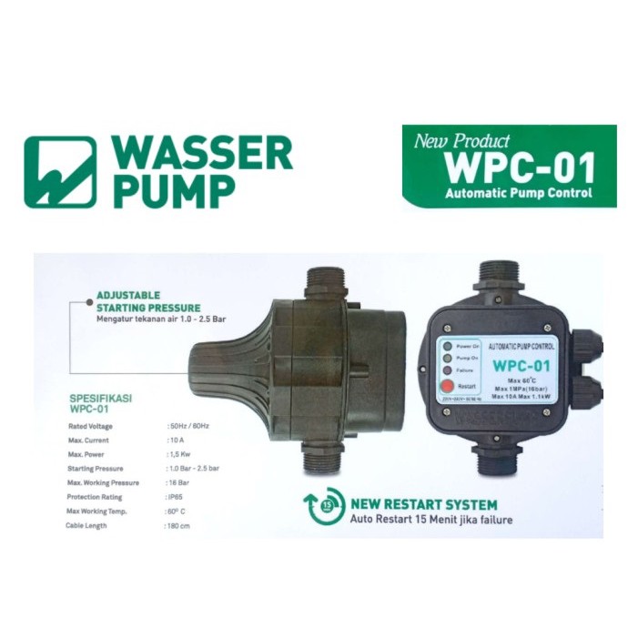 WASSER WPC 01 Automatic Press Control Pressure Control OTOMATIS