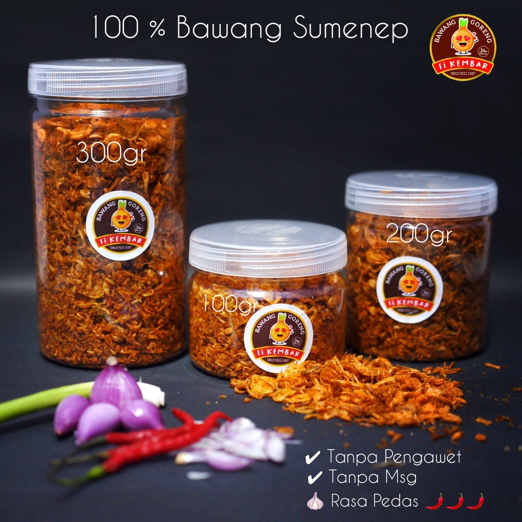 

Bawang Goreng Sumenep Premium Pedas 130gr 340gr