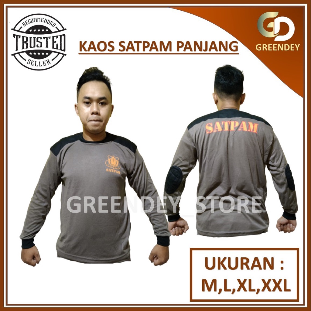 kaos security coklat terbaru lengan panjang 2021 satpam gada pratama dinas harian seragam pdl pdh