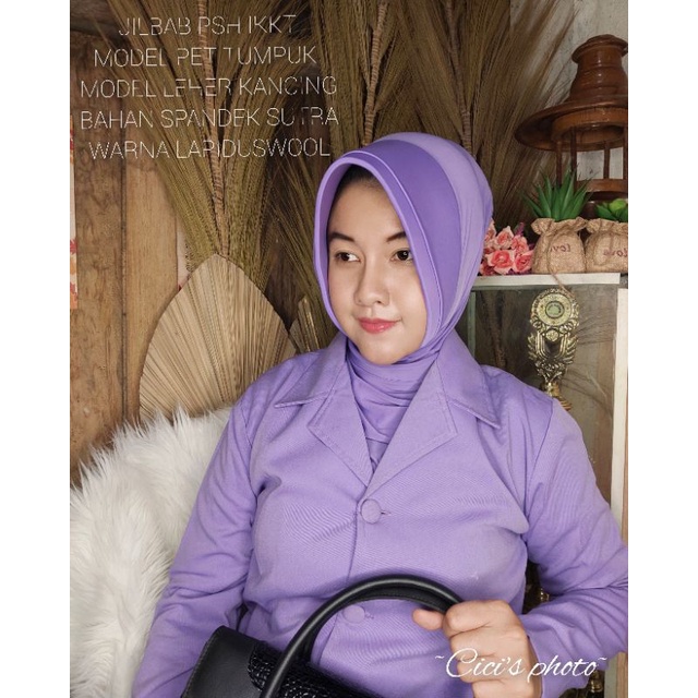 Jual JILBAB IKKT ( WARNA UNGU NYA SESUAI DENGAN WARNA SERAGAM PSH