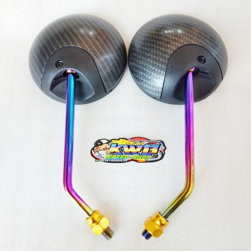 Spion rainbow spion tiang rainbow carbon gelap scoopy