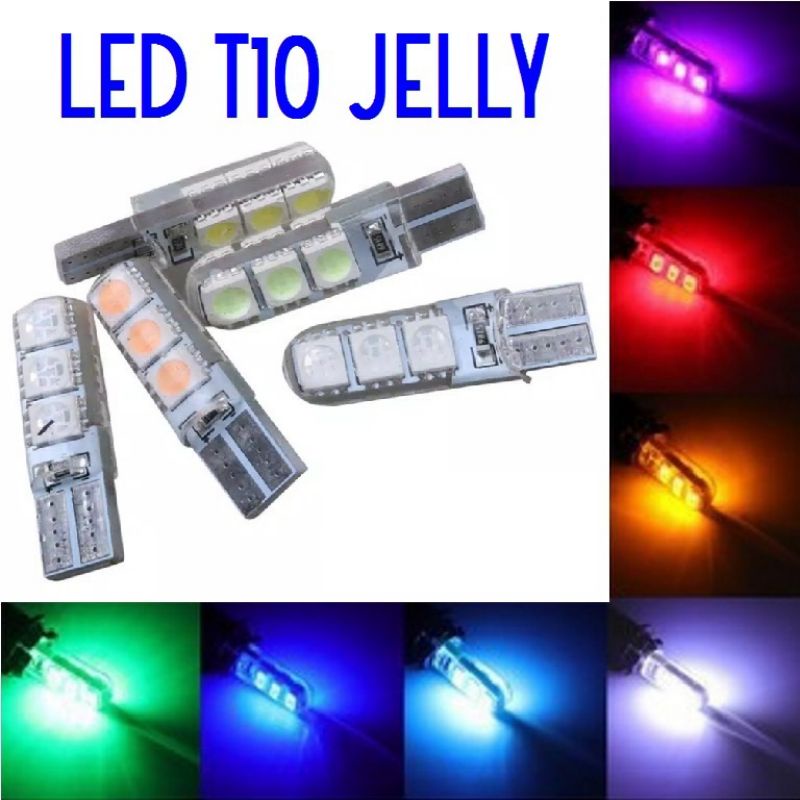 lampu led T10 jelly sein, kota, senja, plat motor mobil strobo dan non strobo