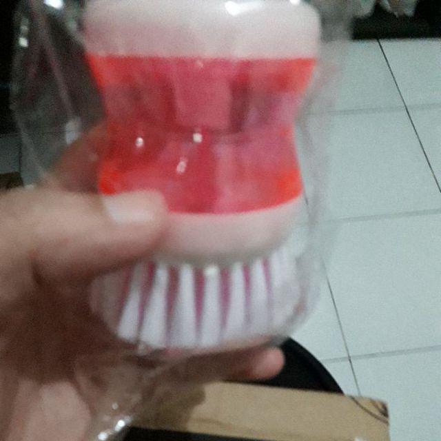 Alat Sikat Panci Inovatif Dispenser Sabun Cair Brush Soap Dapur Piring