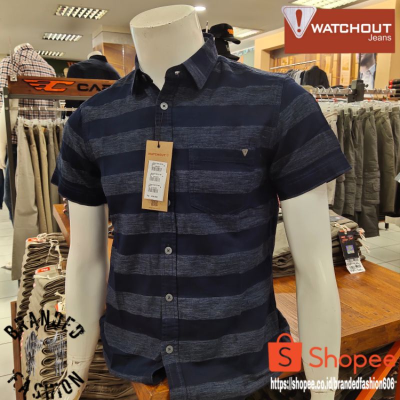 WATCHOUT JEANS RM KEMEJA LENGAN PENDEK JS502100127 NAVY
