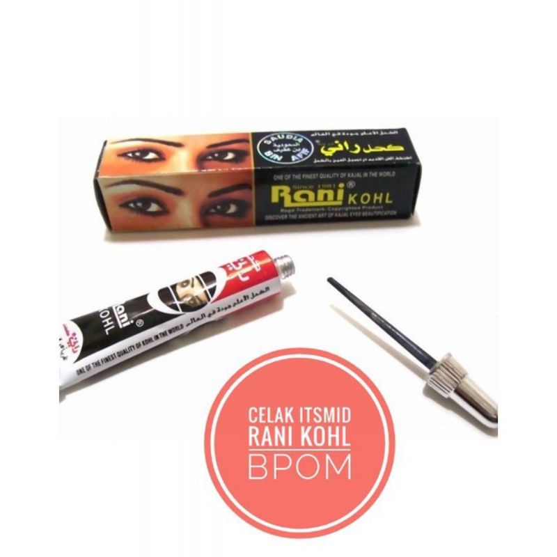 Celak bubuk itsmid BPOM Rani Kohl, Khojati Surma Al Sherifain Kohl Liner,  itsmid asmad