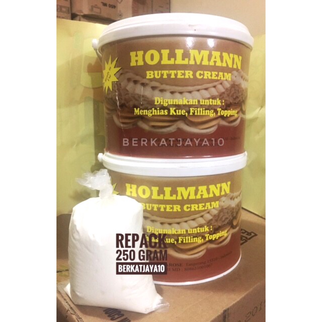 Hollmann Butter Cream Vanilla Repack 250 Gram / Hollman / Holman