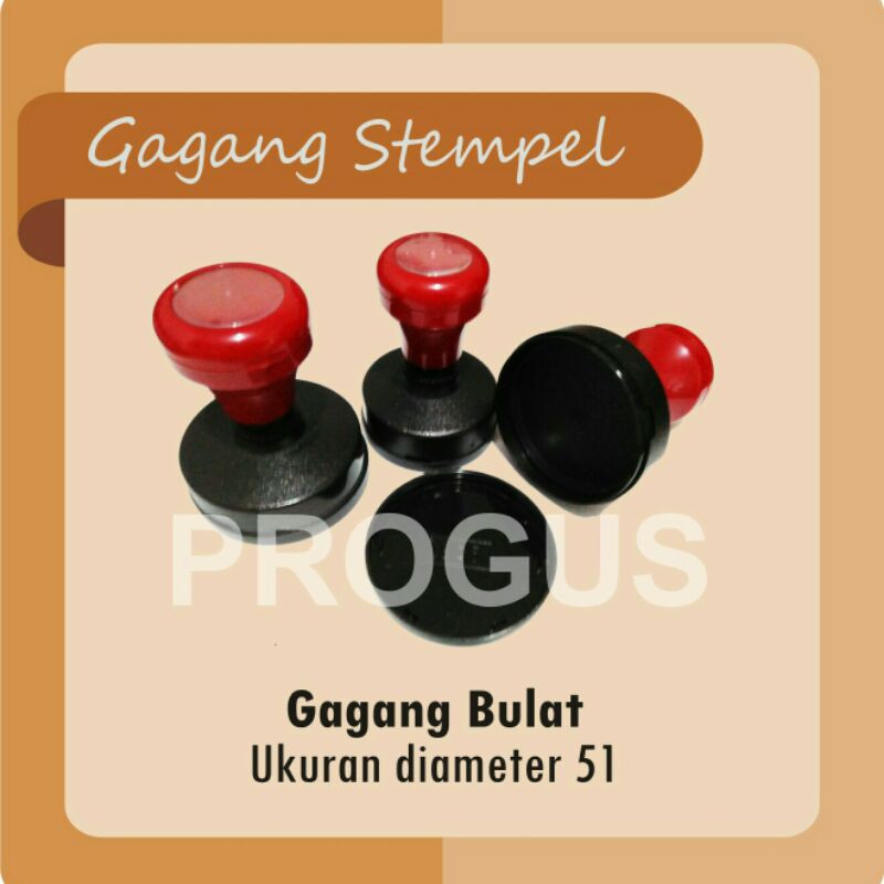 Gagang Stempel Flash  Otomatis Bulat Ukuran Bulat Diameter 51 mm