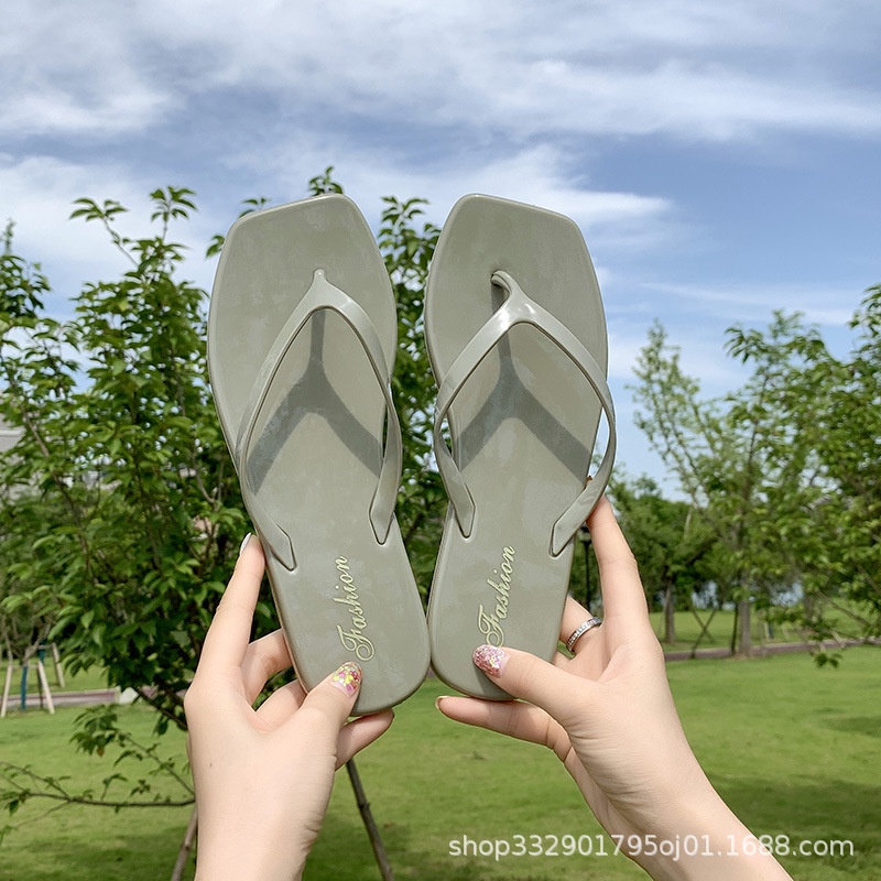 FRSHOME Baru Sandal Jepit Wanita Luar Ruangan Memakai Musim Panas Fashion Lembut Bawah Non-Slip Maha