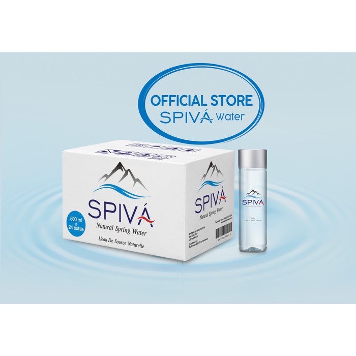 

(BISA COD) Spiva Natural Spring Water 500ML (1 Box = 24 Bottles)