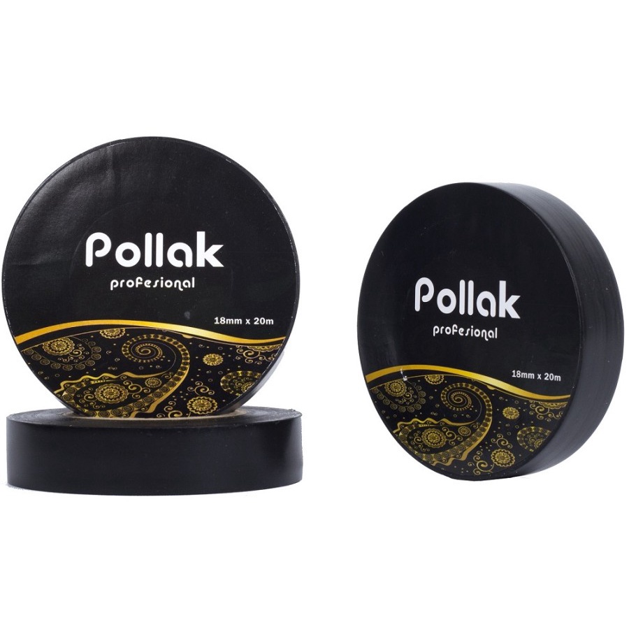 Solasi Listrik Kabel Hitam Tahan Panas Pollak Professional 18mm x 20Meter Rekat Kuat Berkualitas