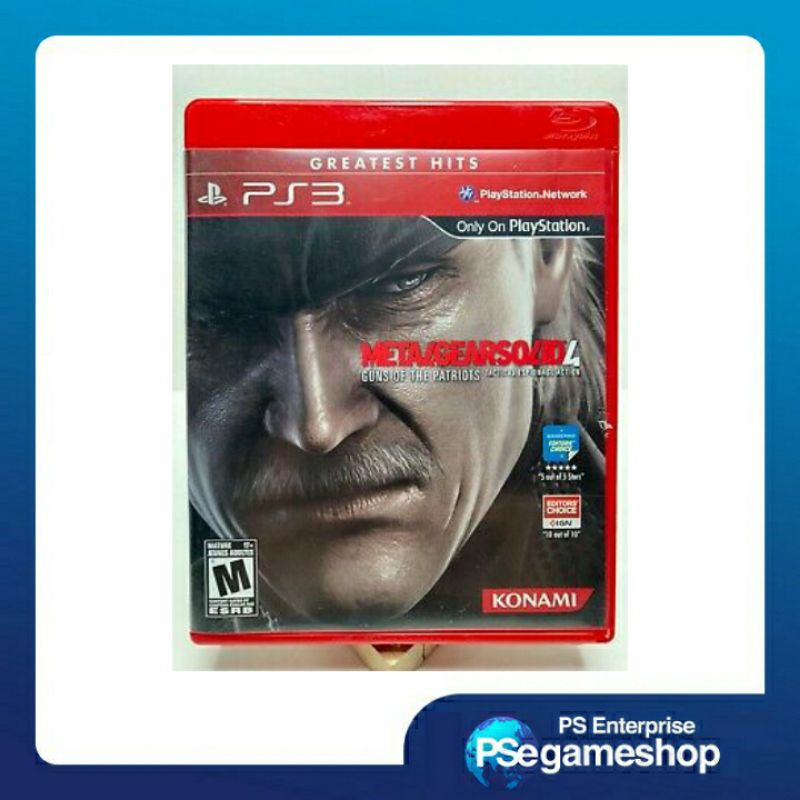 Ps3 Metal Gear Solid 4: Guns Of The Patriots ( greatest hits ) Eng / noseal - preloved