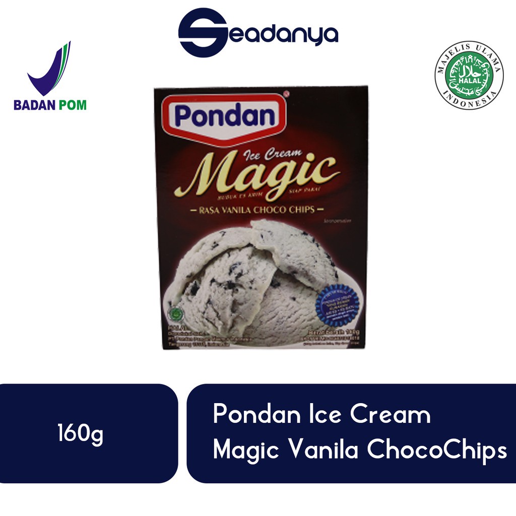 

[PROMO] Pondan Ice Cream Magic rasa Vanila Choco Chips 160g Bubuk Es Krim Siap Pakai HALAL MUI BPOM